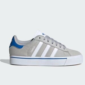 NIB Adidas Campus Vulc Grey/White/Blue 12 Men / 13 Women